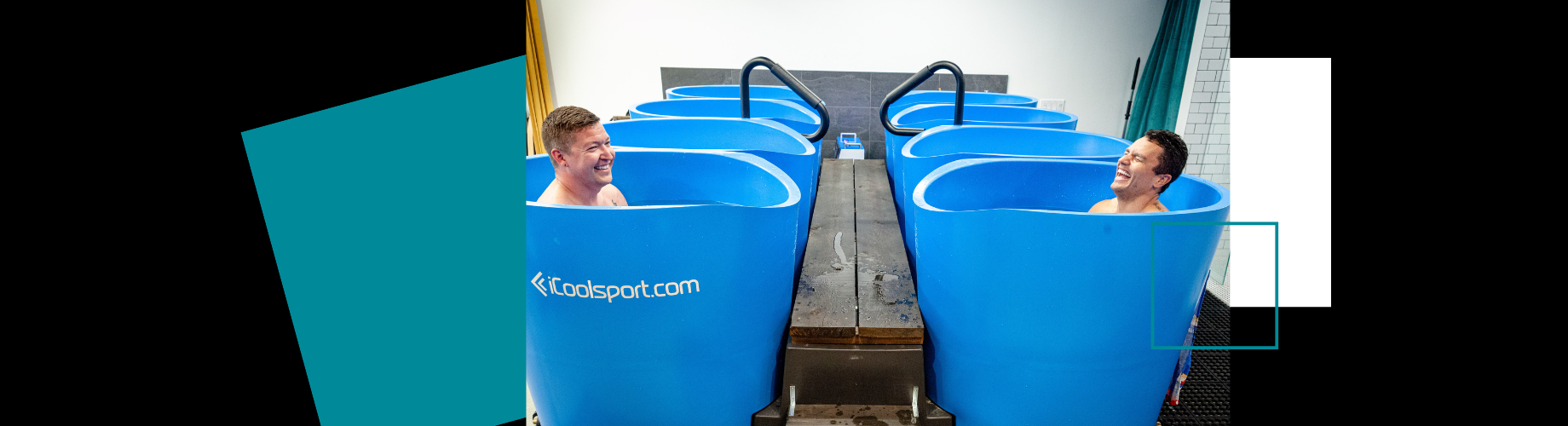 Image of a person utilizing a cold plunge tub outdoors, looking relaxed and rejuvenated, with a serene natural backdrop, symbolizing effective sports recovery practices.