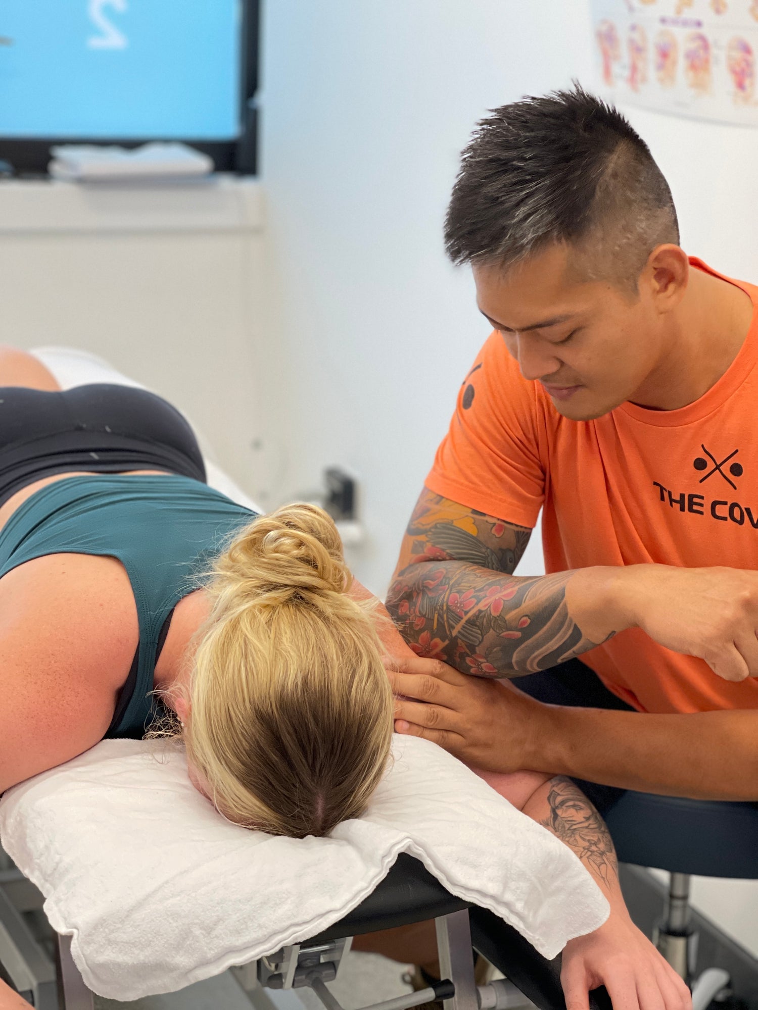 Book now Pay later image - Girl getting a massage from RMT