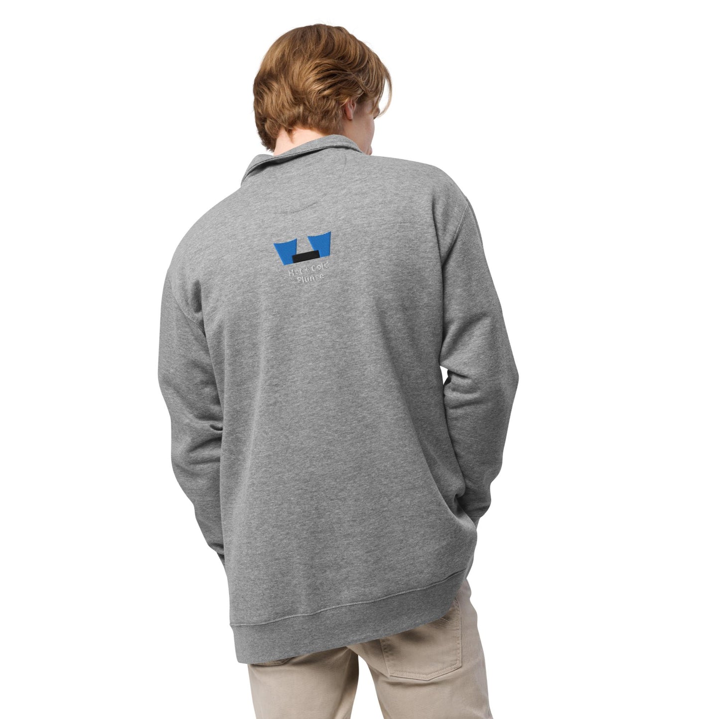 Unisex Hot + Cold Plunge Embroidery 3/4 Zip Pullover