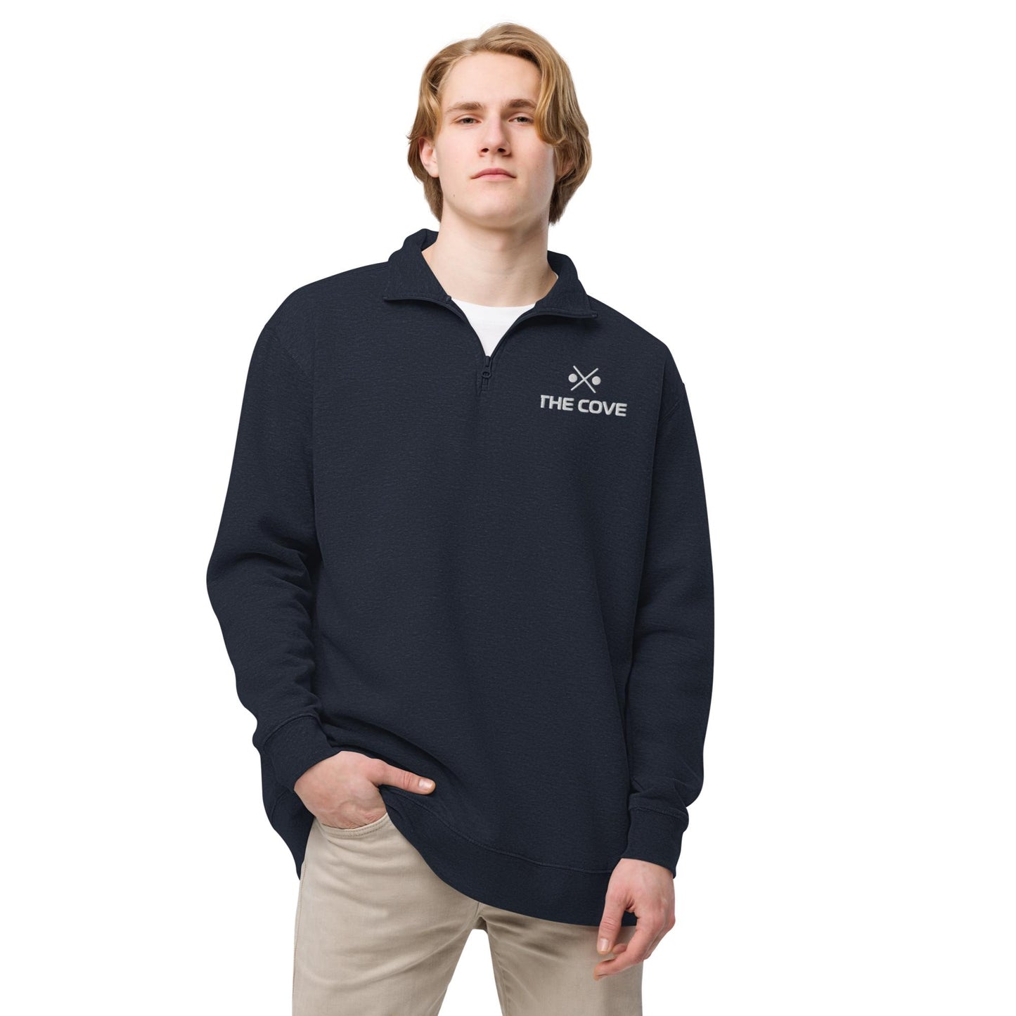 Unisex Hot + Cold Plunge Embroidery 3/4 Zip Pullover
