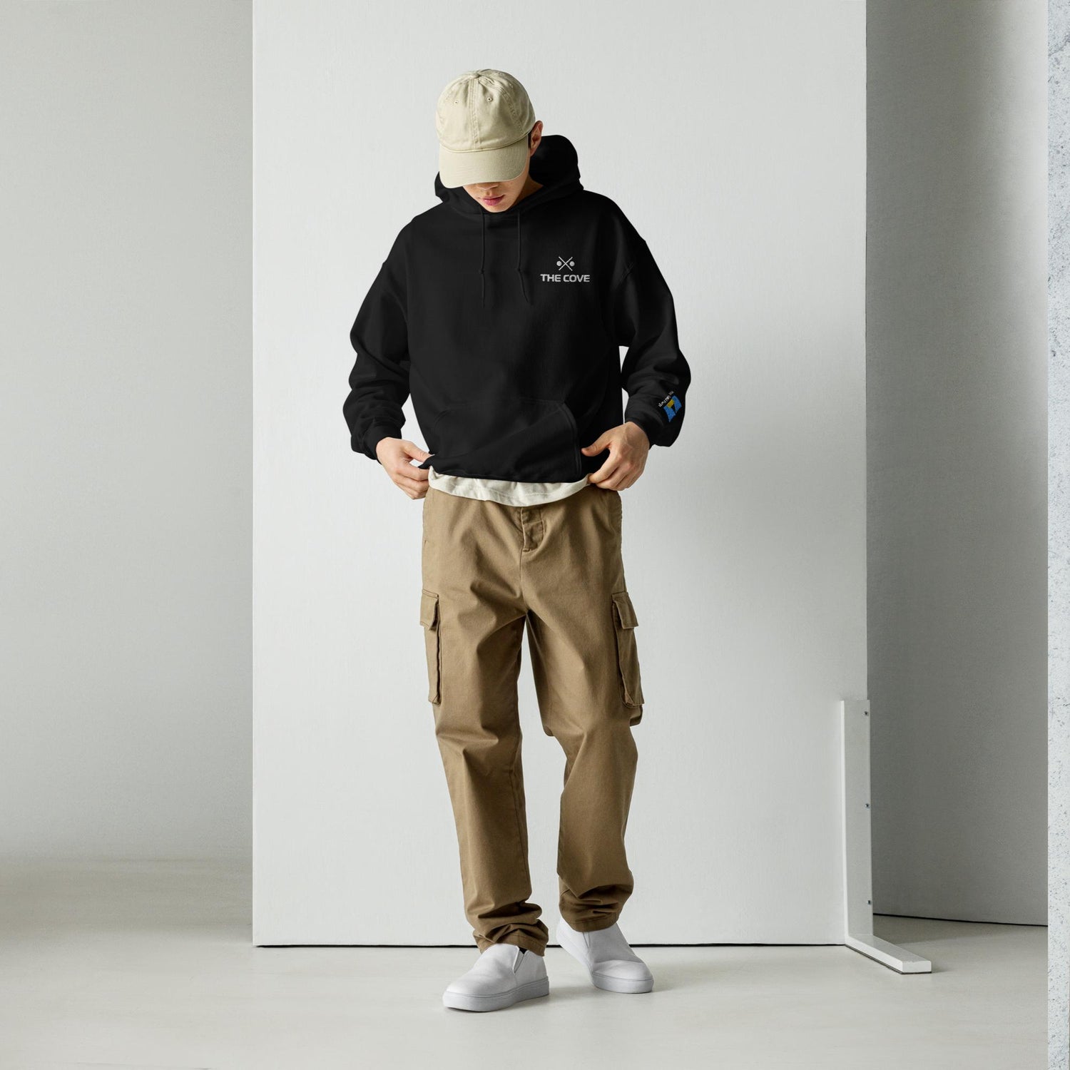 Exclusive hoodies with emblem on left sleeve, ideal for midlayer, casual wear, and workout apparel