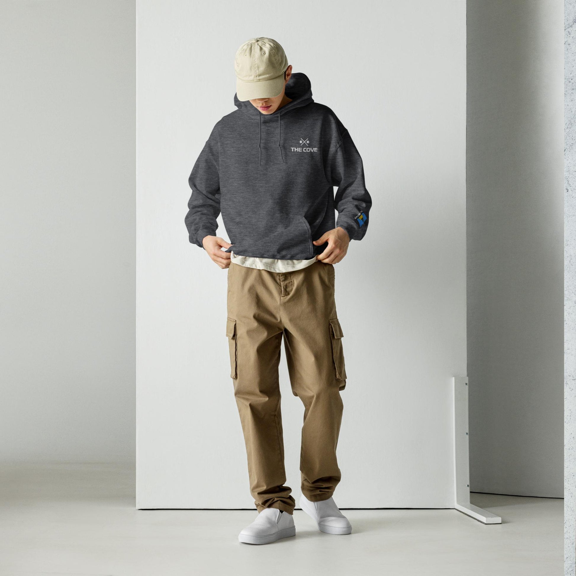 Exclusive hoodies with emblem on left sleeve, ideal for midlayer, casual wear, and workout apparel