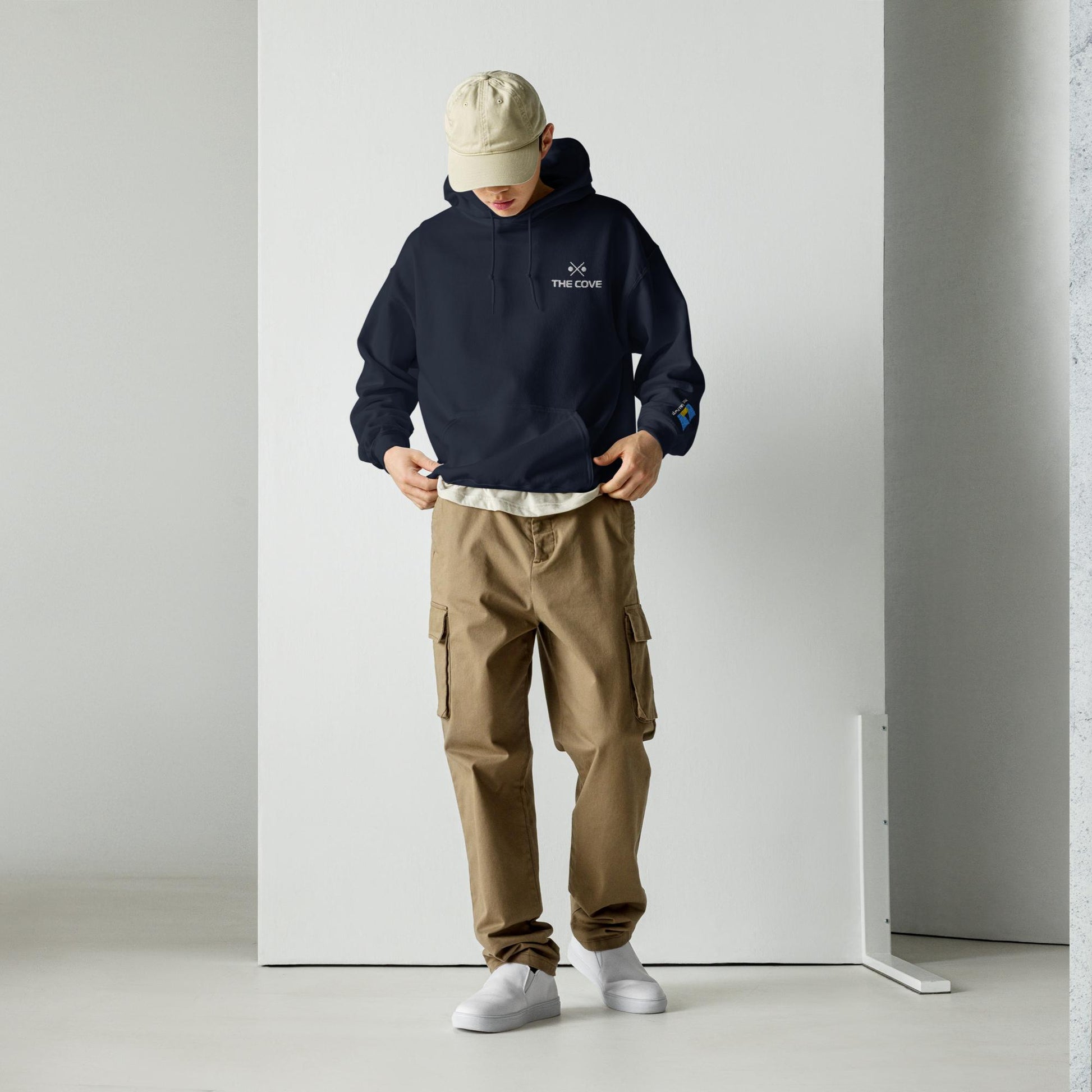 Exclusive hoodies with emblem on left sleeve, ideal for midlayer, casual wear, and workout apparel