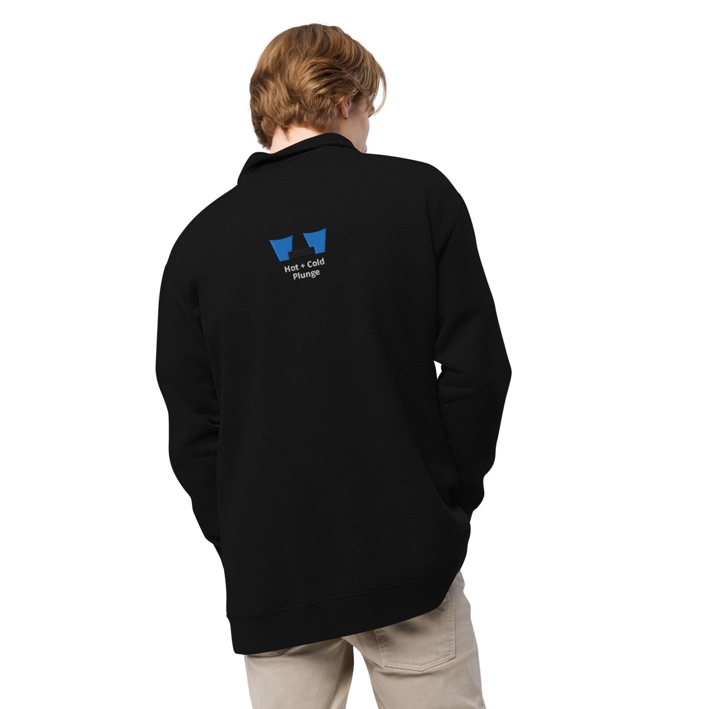 Unisex Hot + Cold Plunge Embroidery 3/4 Zip Pullover