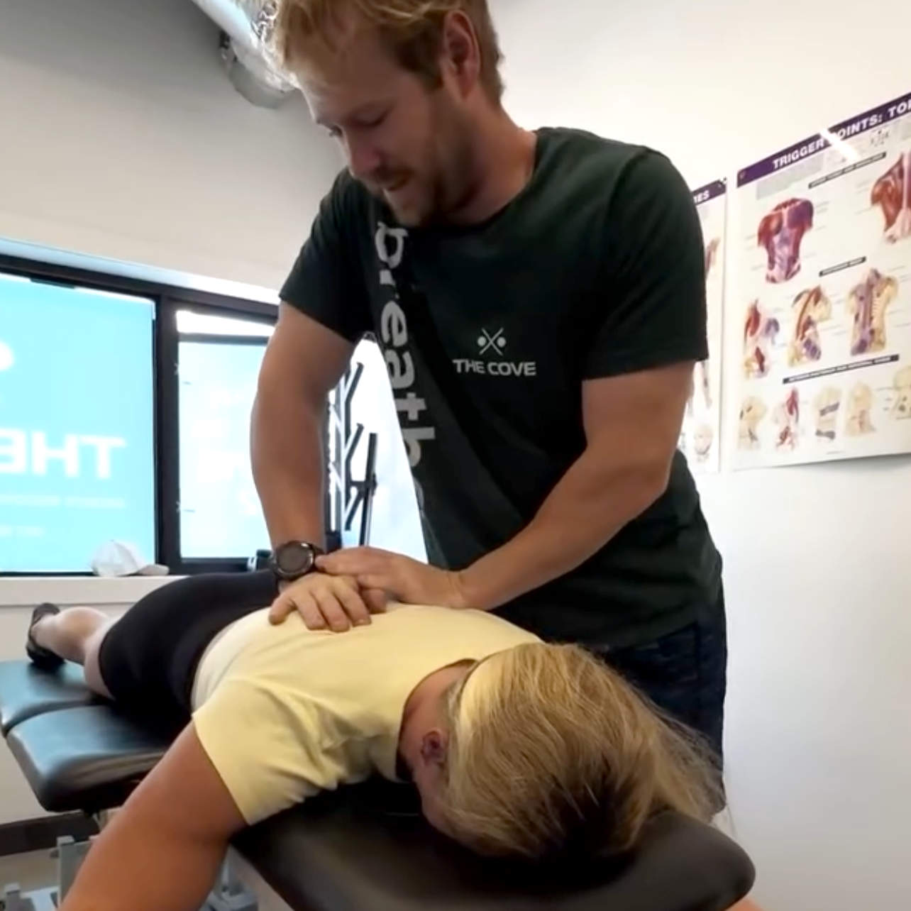 Nick performing deep tissue recovery work